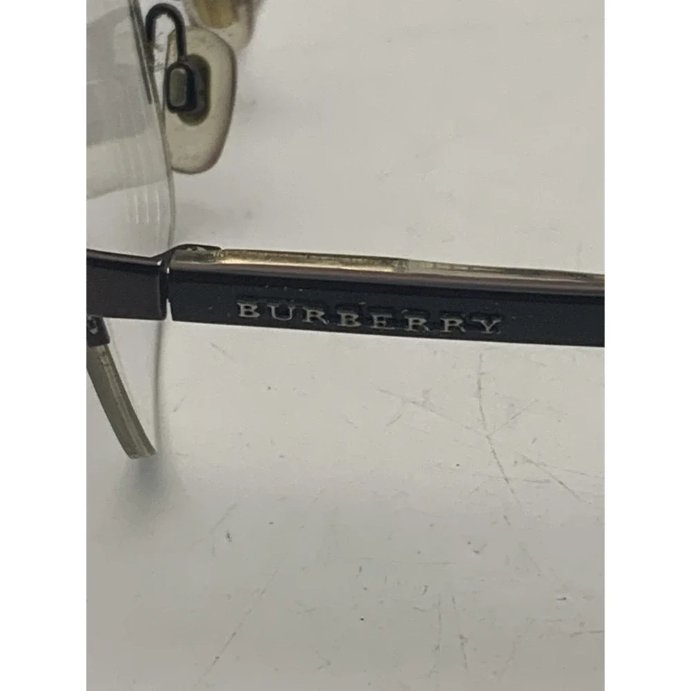 Burberry Eyeglasses 54-17-140 Brown Tortoise Half Rim Rectangular Frame Only